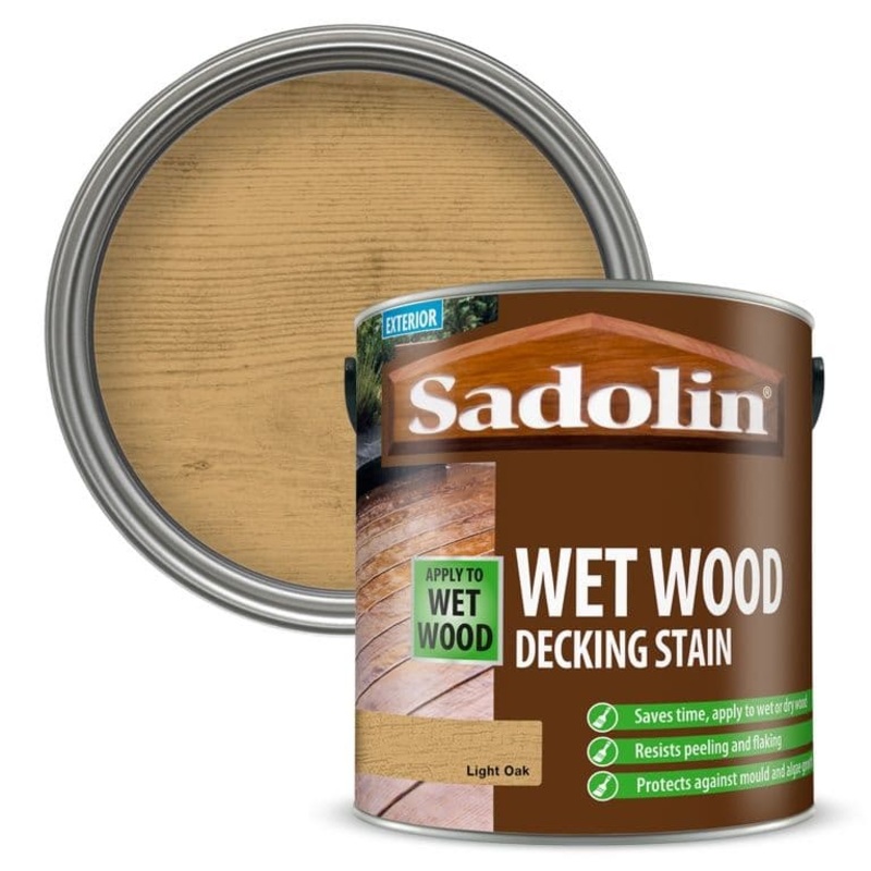 Sadolin Wet Wood Decking Stain 2.5L – Light Oak