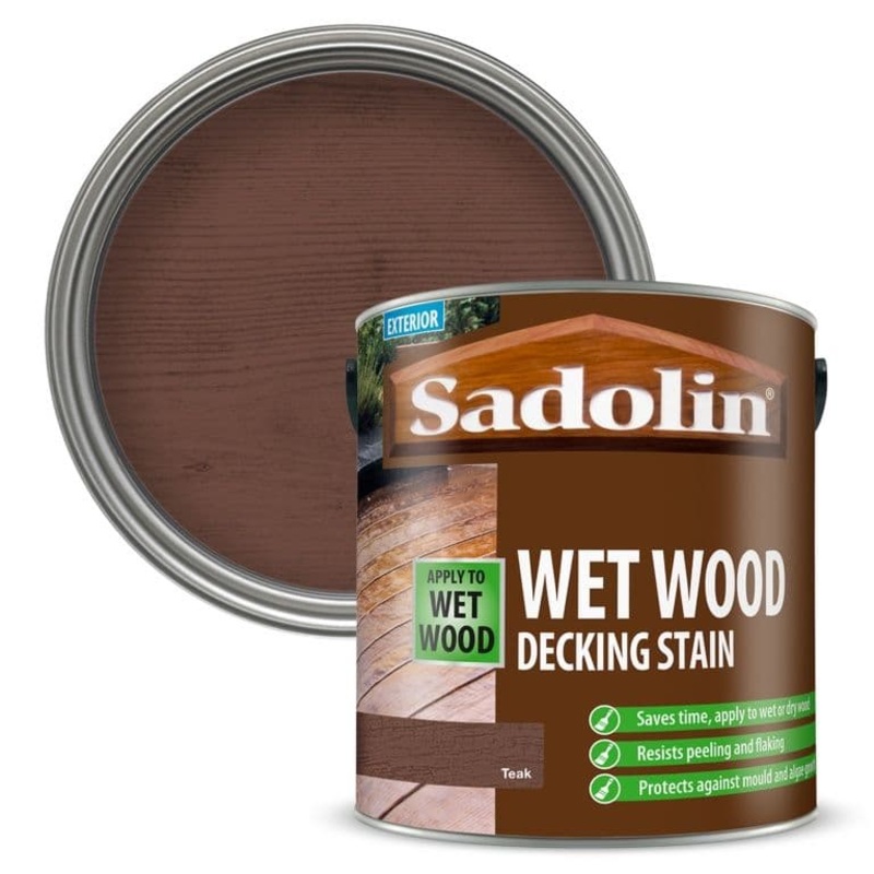 Sadolin Wet Wood Decking Stain 2.5L – Teak