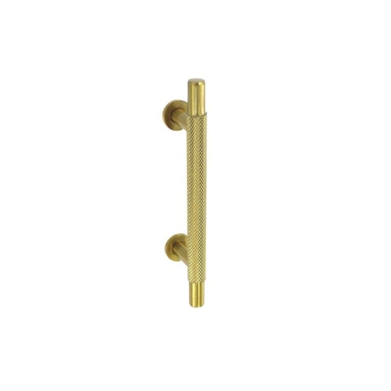 Smiths Architectural Cross Knurled Handle 96mm – Satin Brass