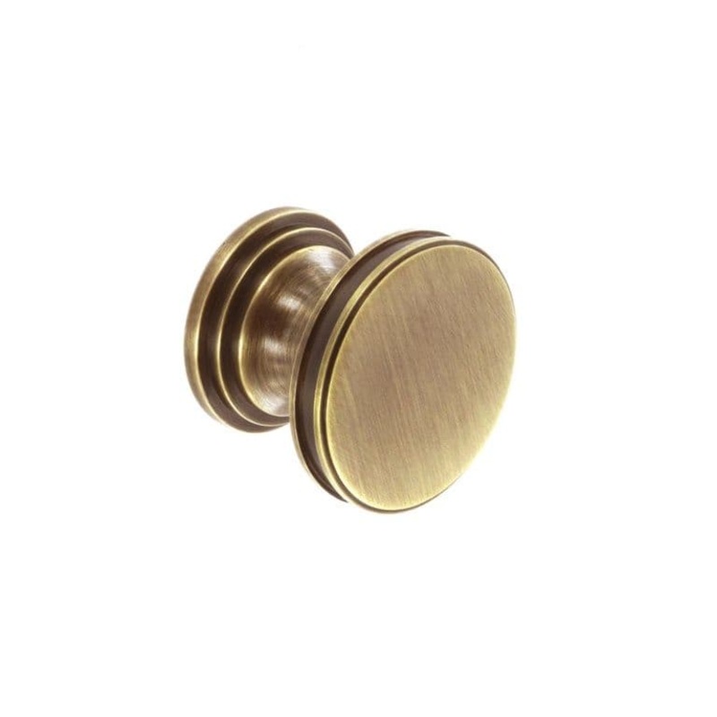 Smiths Architectural Grooved Stepped Knob 40mm – Antique Brass