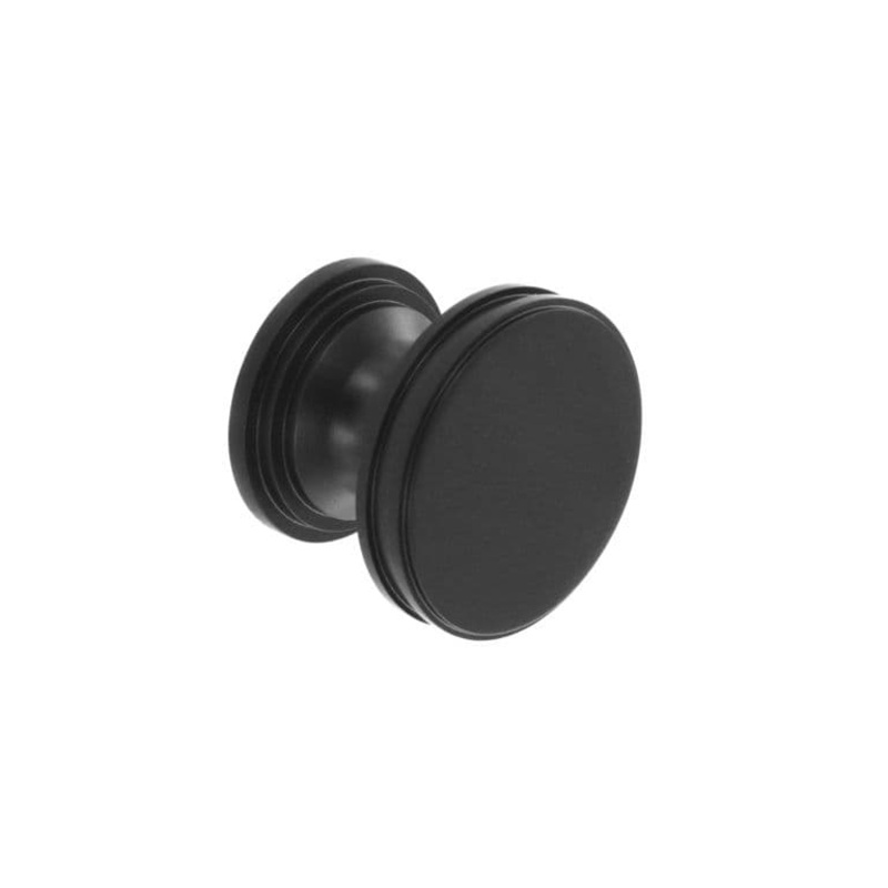 Smiths Architectural Grooved Stepped Knob 40mm – Matt Black