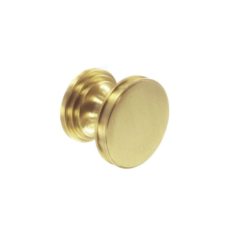 Smiths Architectural Grooved Stepped Knob 40mm – Satin Brass