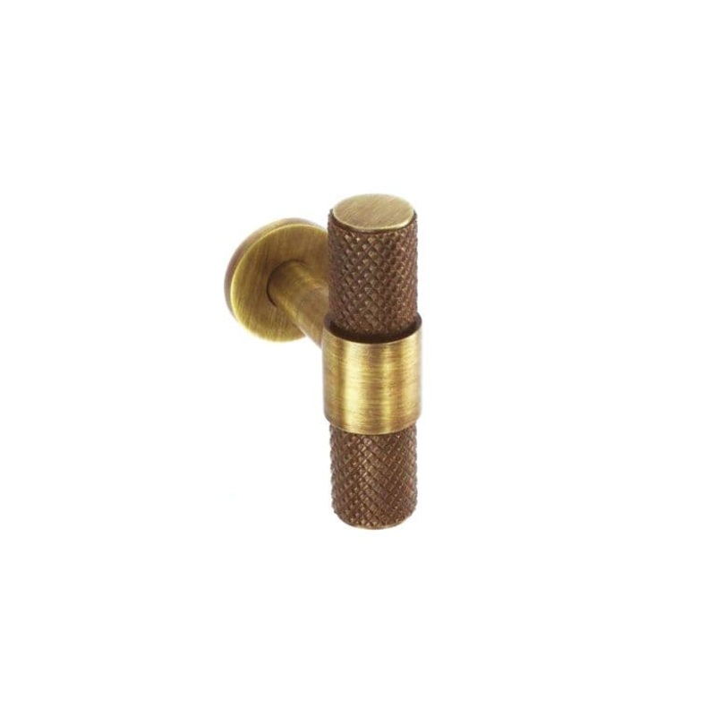 Smiths Architectural Shouldered T Knob 38mm – Antique Brass