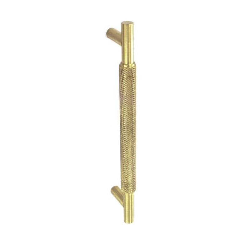Smiths Architectural Solid Brass Knurled Handle 160mm – Satin Brass