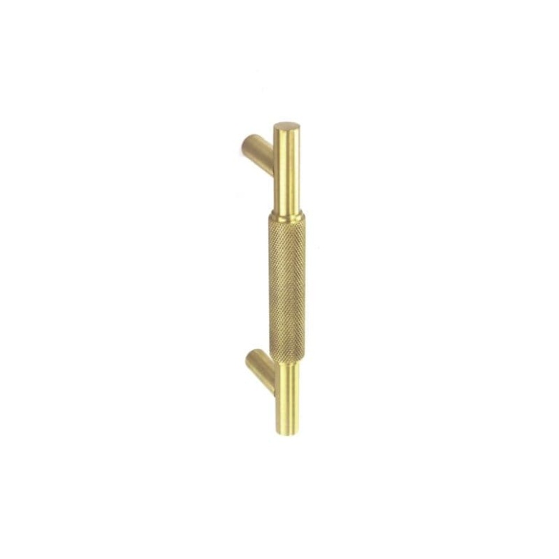 Smiths Architectural Solid Brass Knurled Handle 96mm – Satin Brass