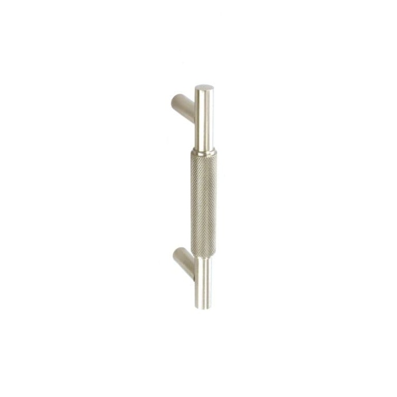 Smiths Architectural Solid Brass Knurled Handle 96mm – Satin Nickel