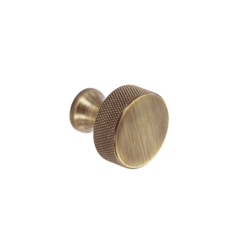 Smiths Architectural Solid Brass Knurled Knob 32mm – Antique Brass