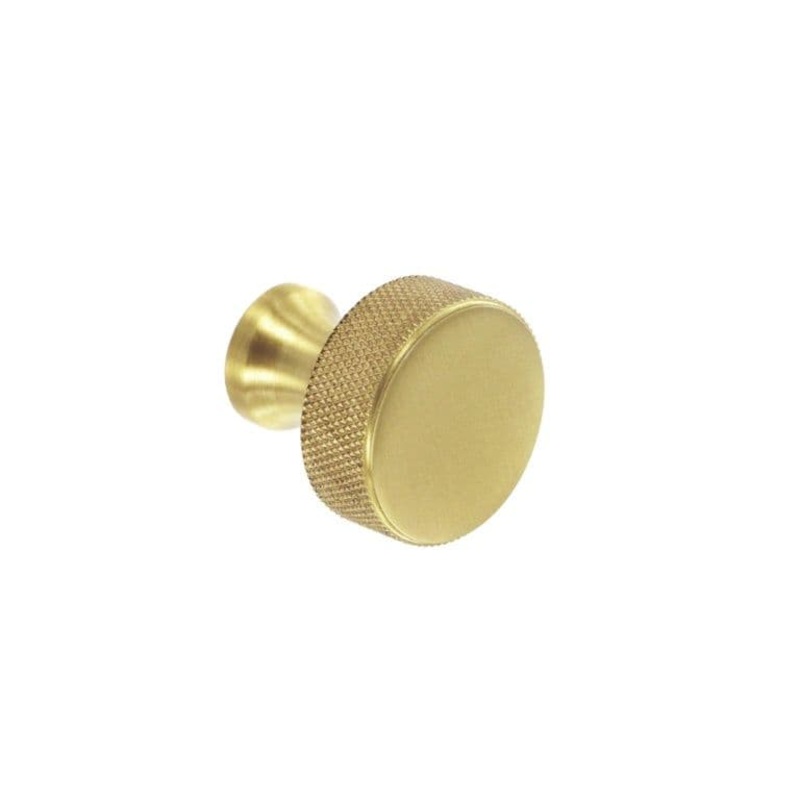 Smiths Architectural Solid Brass Knurled Knob 32mm – Satin Brass