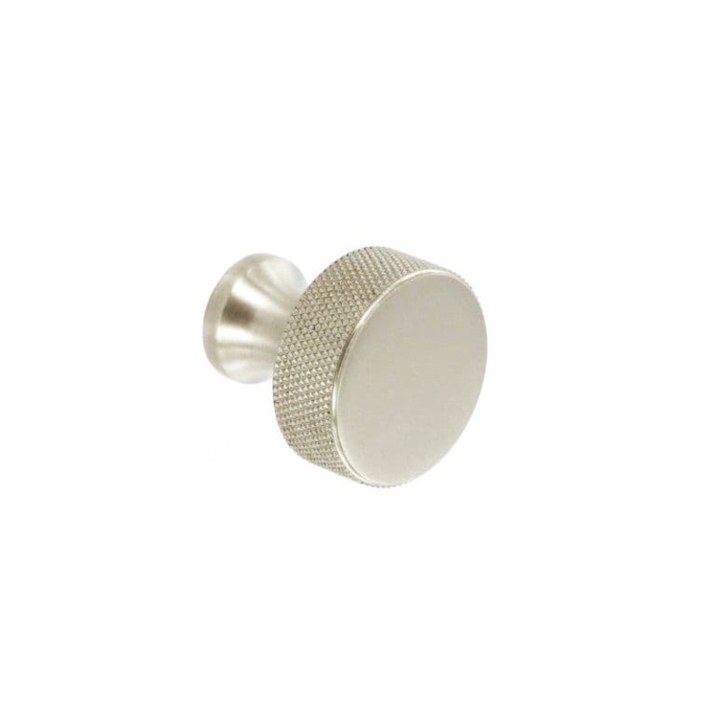 Smiths Architectural Solid Brass Knurled Knob 32mm – Satin Nickel