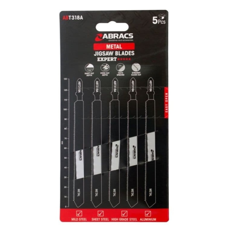 Abracs Jigsaw Blade For Metal Pack 5 – 132mm