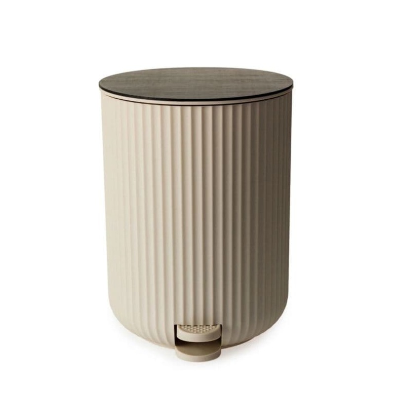 Blue Canyon Berkeley Pedal Bin – Almond With Bamboo Lid