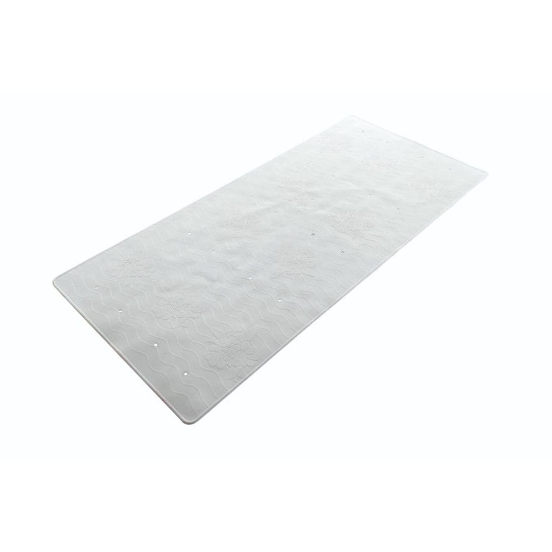 Blue Canyon Rubber Bath Mat Extra Long – White