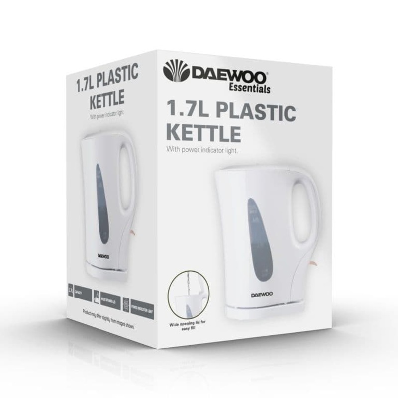 Daewoo Plastic Kettle 1.7L – White