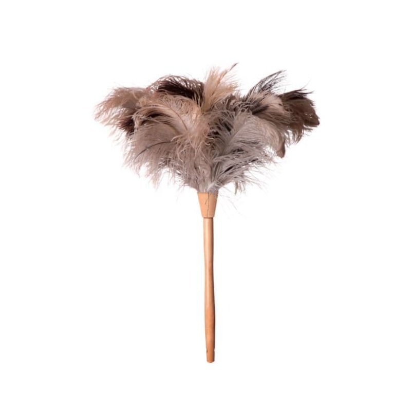 Groundsman Ostrich Feather Duster With Bamboo Handle – Handle 30cm/Duster 18cm