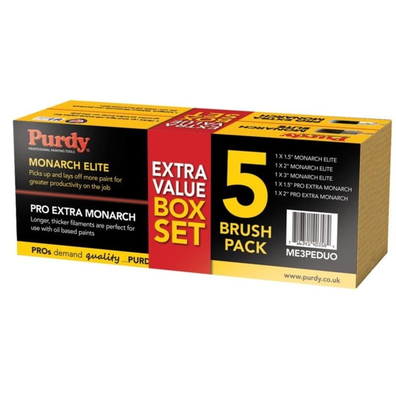 Purdy Monarch Elite Extra Pro Brush Set – Pack 5
