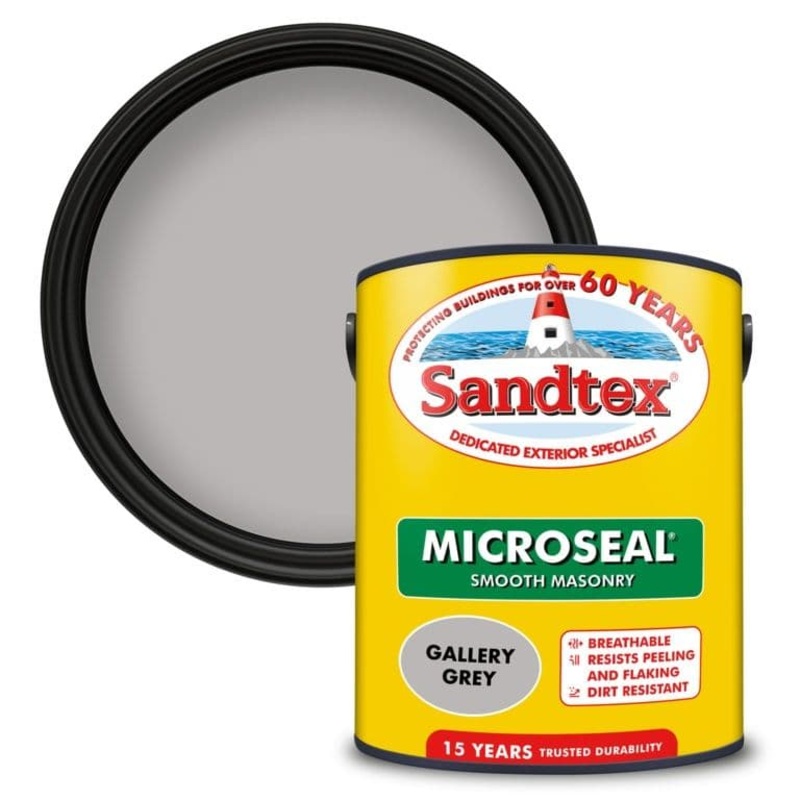Sandtex Smooth Masonry Paint 5L – Gallery Grey