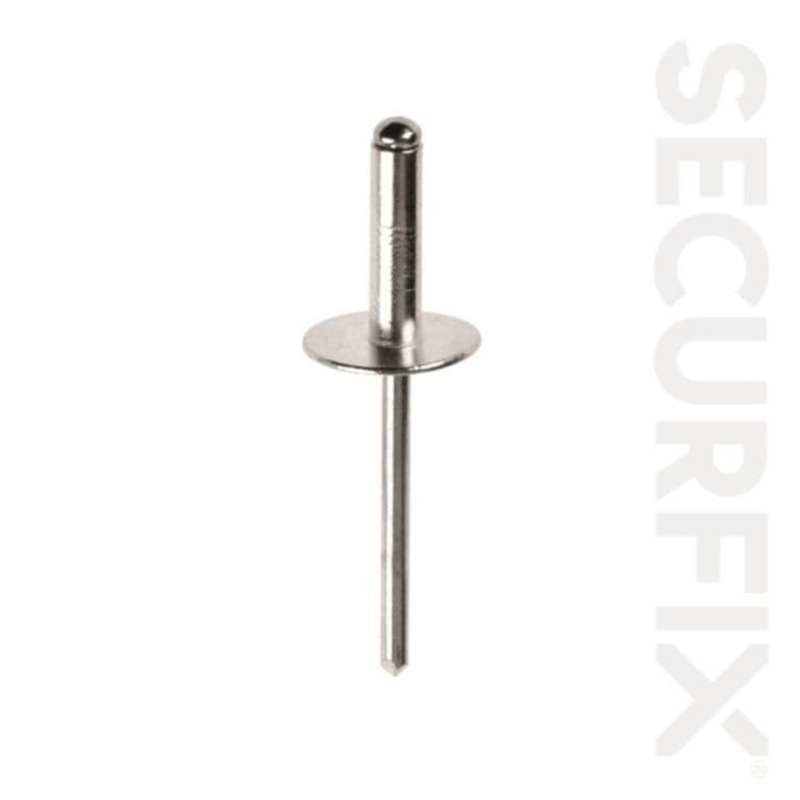 Securfix Domehead Rivets Aluminium/Steel 4.0 x1 8mm – Pack 80