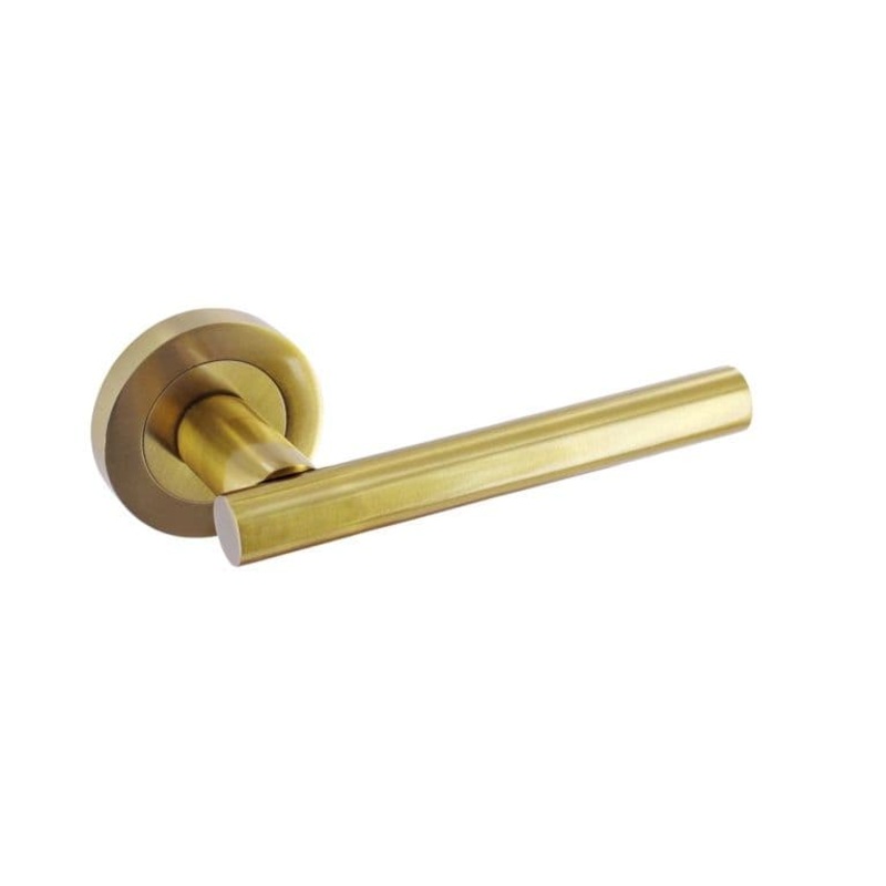 Smiths Architectural T Bar Lever On Rose – Satin Brass