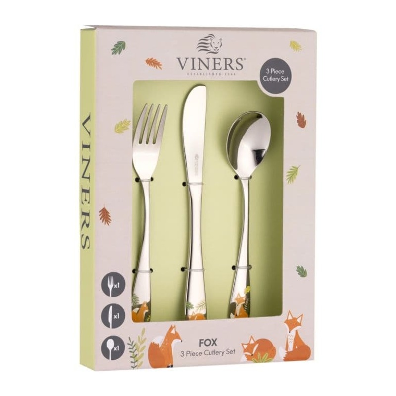 Viners Fox Kids Cutlery Set Gift Box – 3 Piece