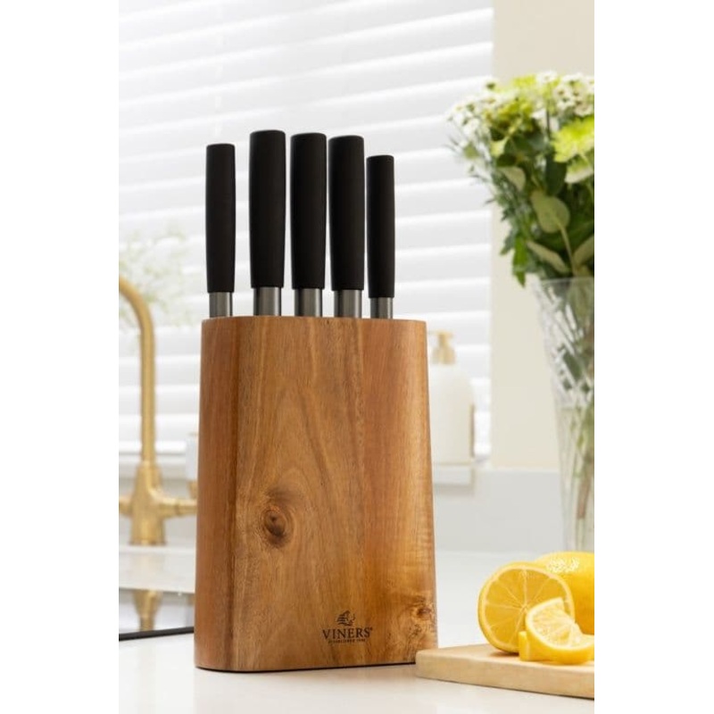 Viners Graphite Knife Block Set Gift Box – 6 Piece