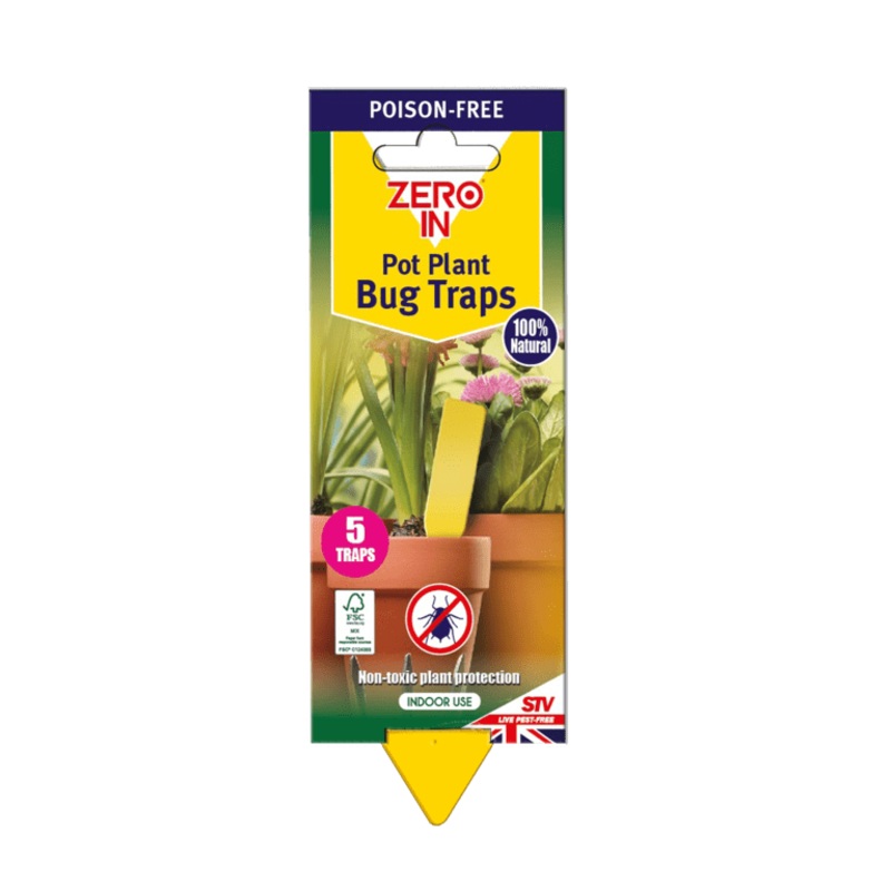 Zero In Pot Plant Bug Traps – 5 Pack
