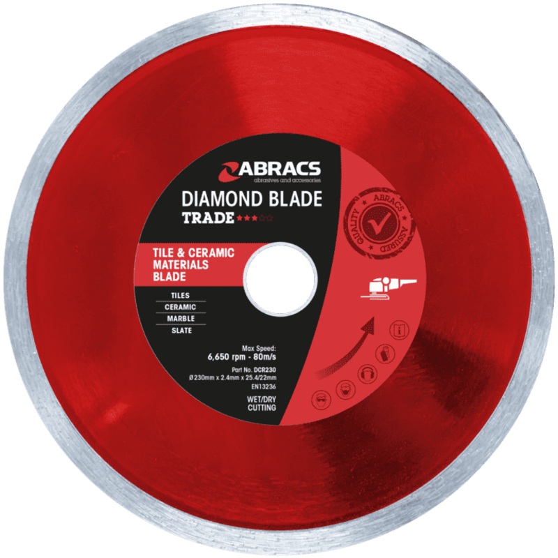 Abracs Tile & Ceramic Diamond Blade – 230mm x 7mm