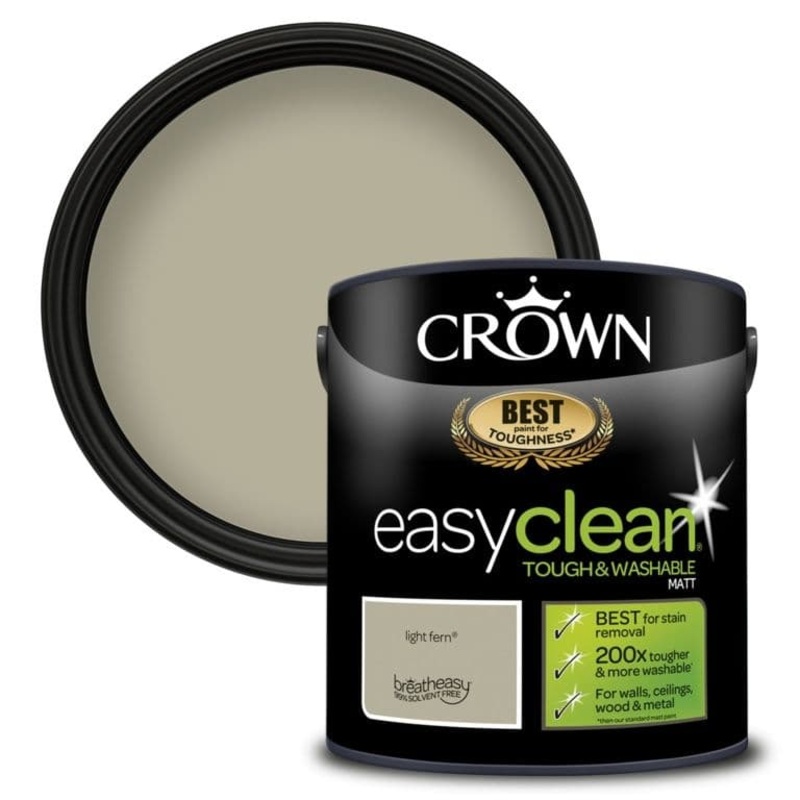 Crown Easyclean Matt Emulsion 2.5L – Light Fern
