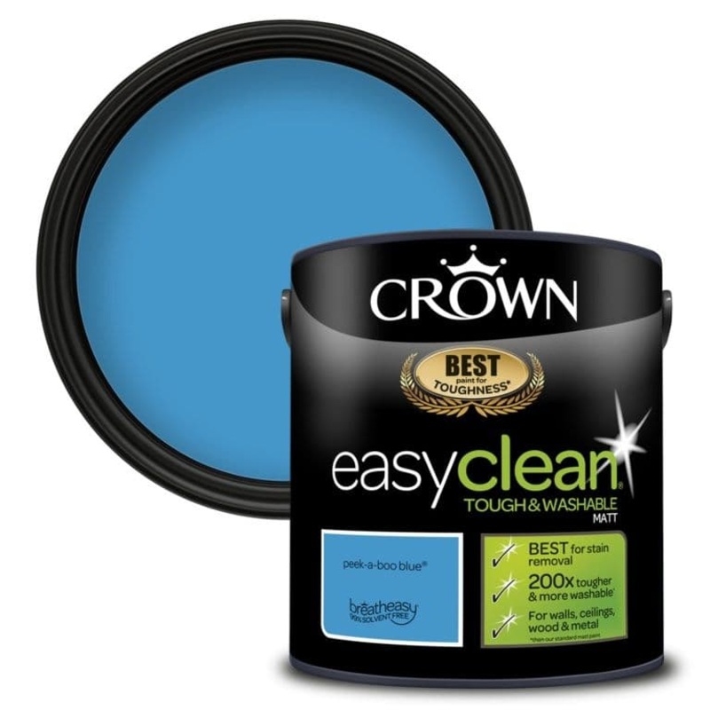 Crown Easyclean Matt Emulsion 2.5L – Peekaboo Blue