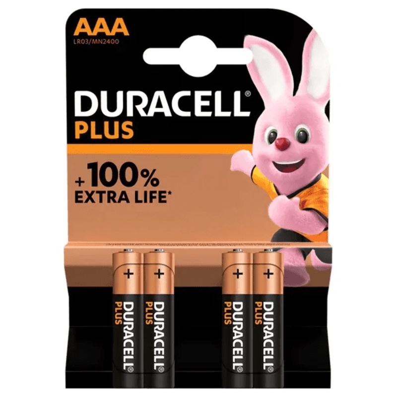 Duracell Plus AAA Batteries – Pack 4