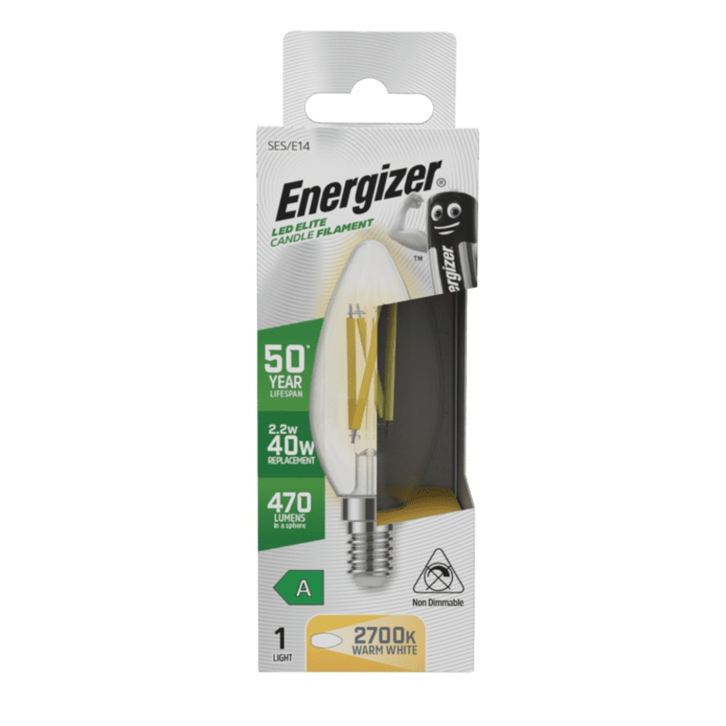 Energizer E14 A Rated Candle 2700k – 2.2w