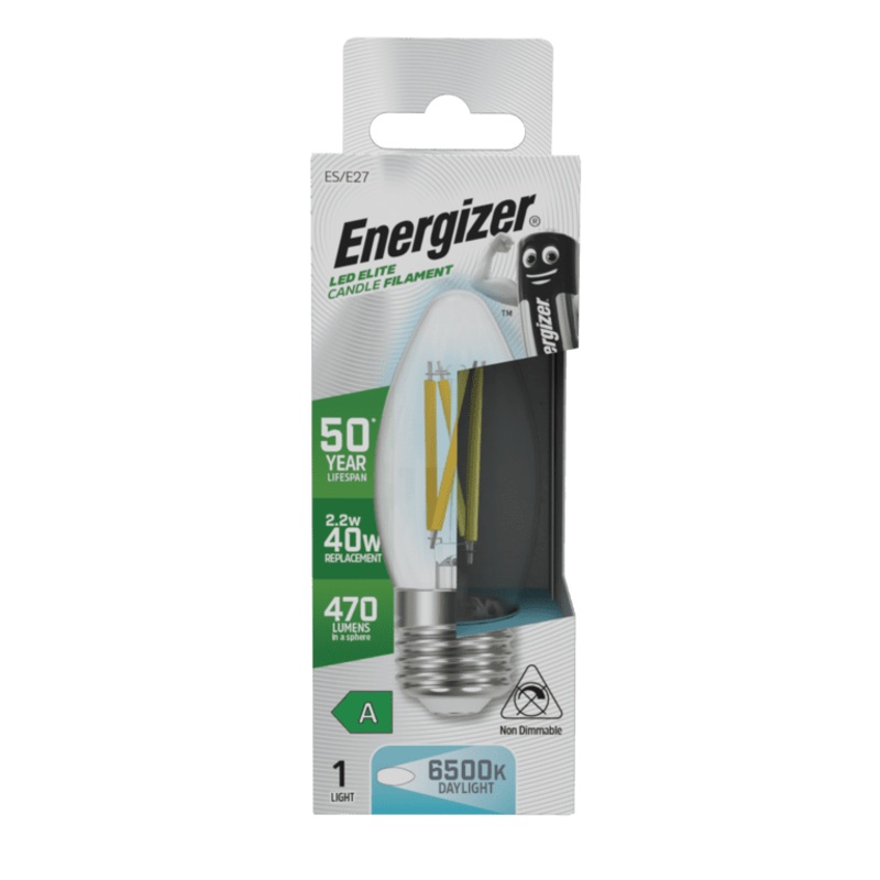Energizer E27 A Rated Candle 6500k – 2.2w