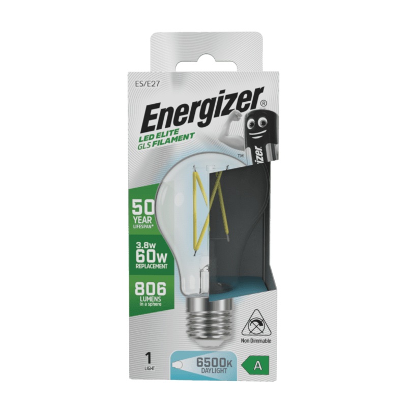 Energizer E27 A Rated GLS 6500k 3.8w