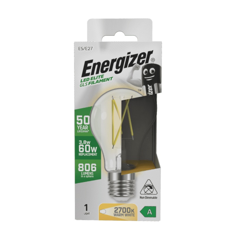 Energizer E27 A Rated GSL 3.8w – 2700k