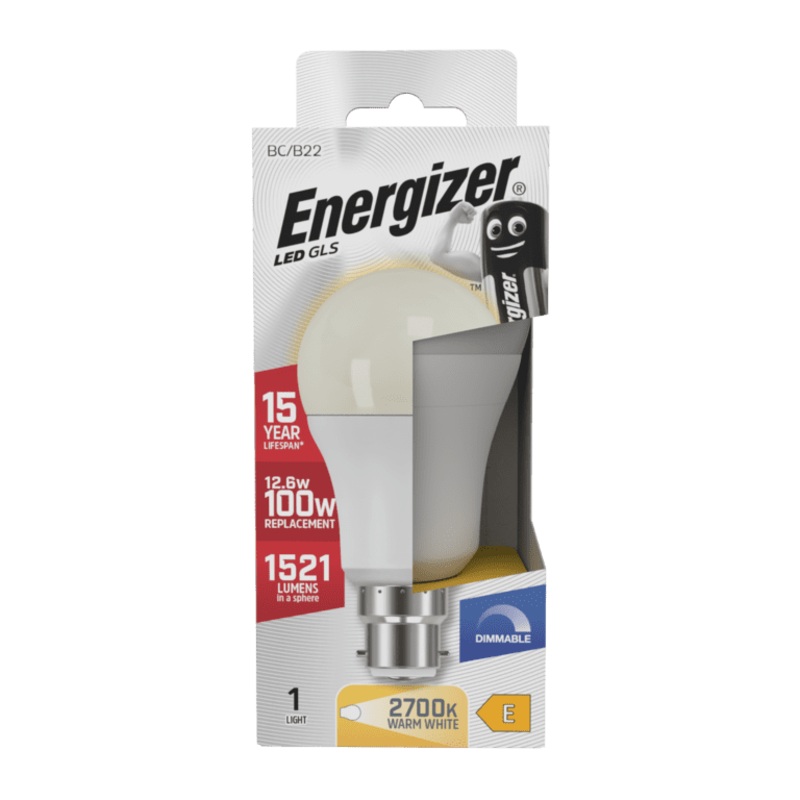 Energizer LED GLS B22 Dimmable 12.6w – 1521lm