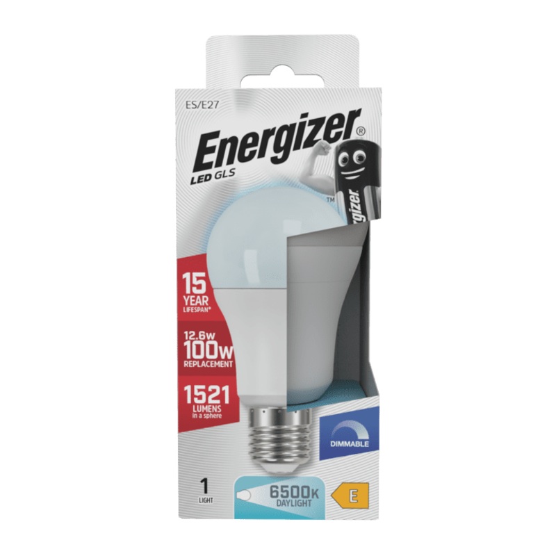 Energizer LED GLS E27 6500k Dimmable 12.6w – 1521lm