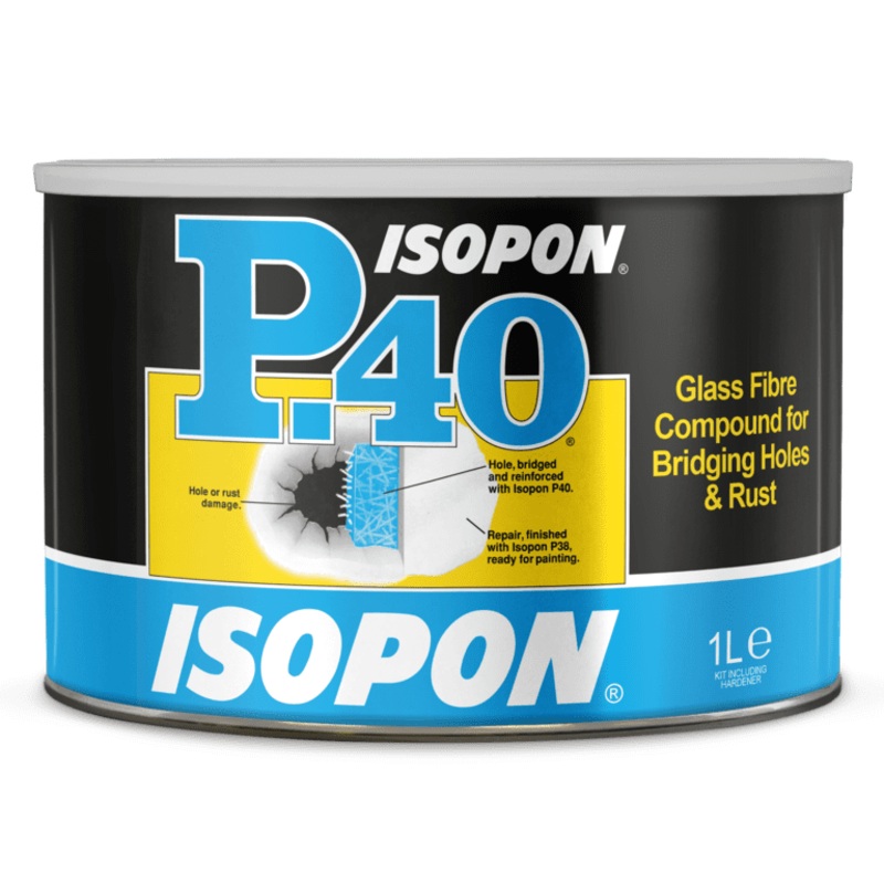 Isopon P.40 Glass Fibre Body Filler – 1L