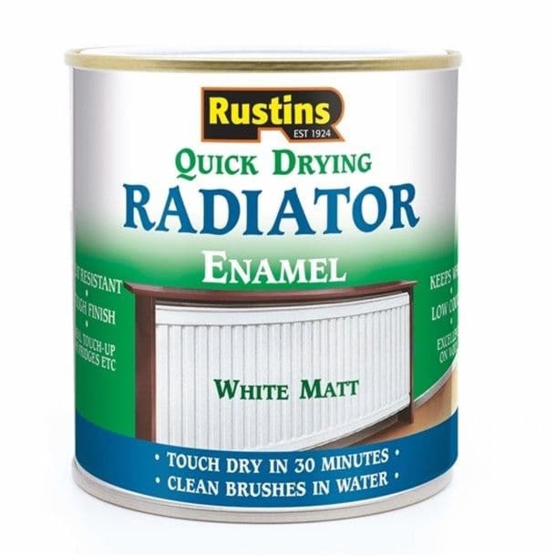 Rustins Quick Dry Radiator Paint White Matt – 250ml