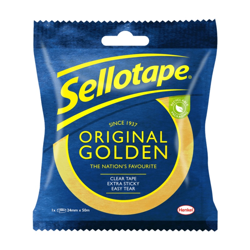 Sellotape Original Golden Tape – 24mm x 50m Box 6