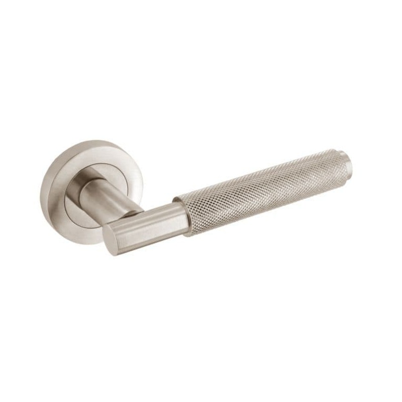 Smiths Architectural Knurled Lever On Rose – Satin