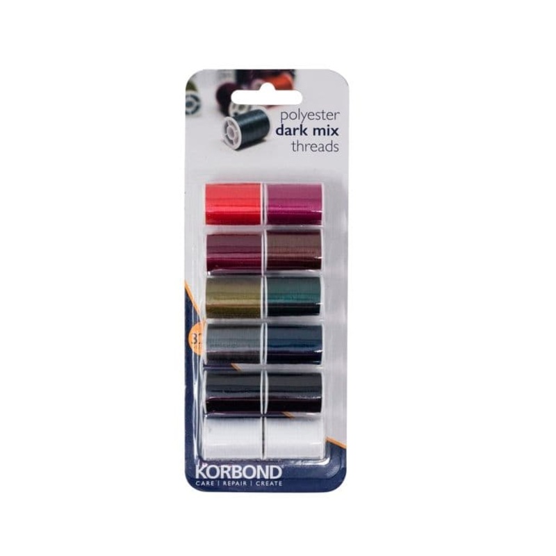 Korbond Dark Mix Thread Collection – 12×32