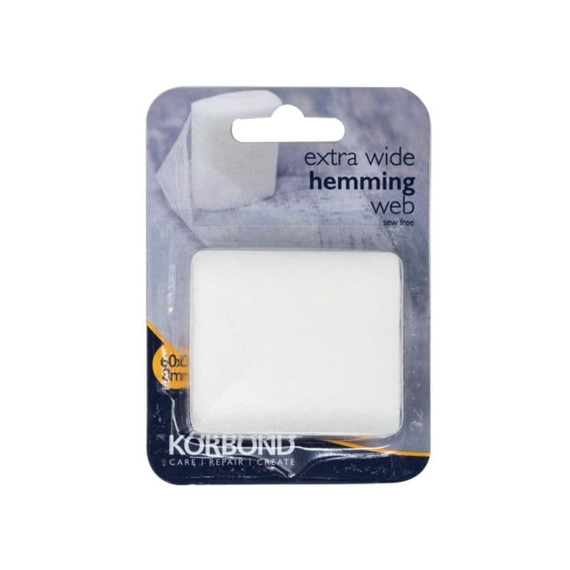 Korbond Extra Wide Hemming Web – 60mm x 8m