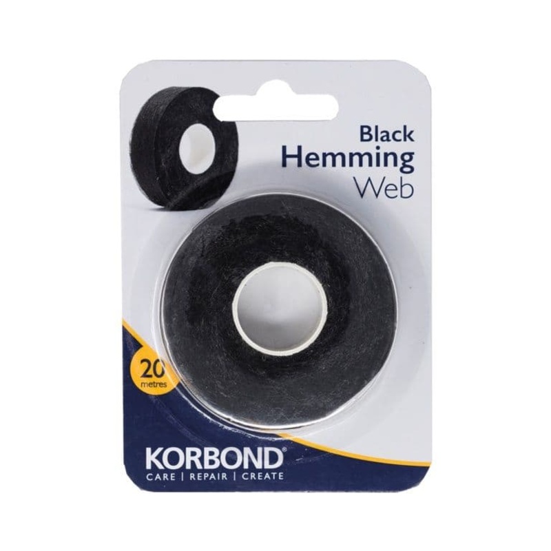 Korbond Hemming Web Black – 20m