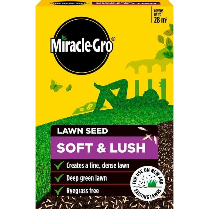 Miracle-Gro Lawn Seed Soft & Lush – Covers Up To 28m2
