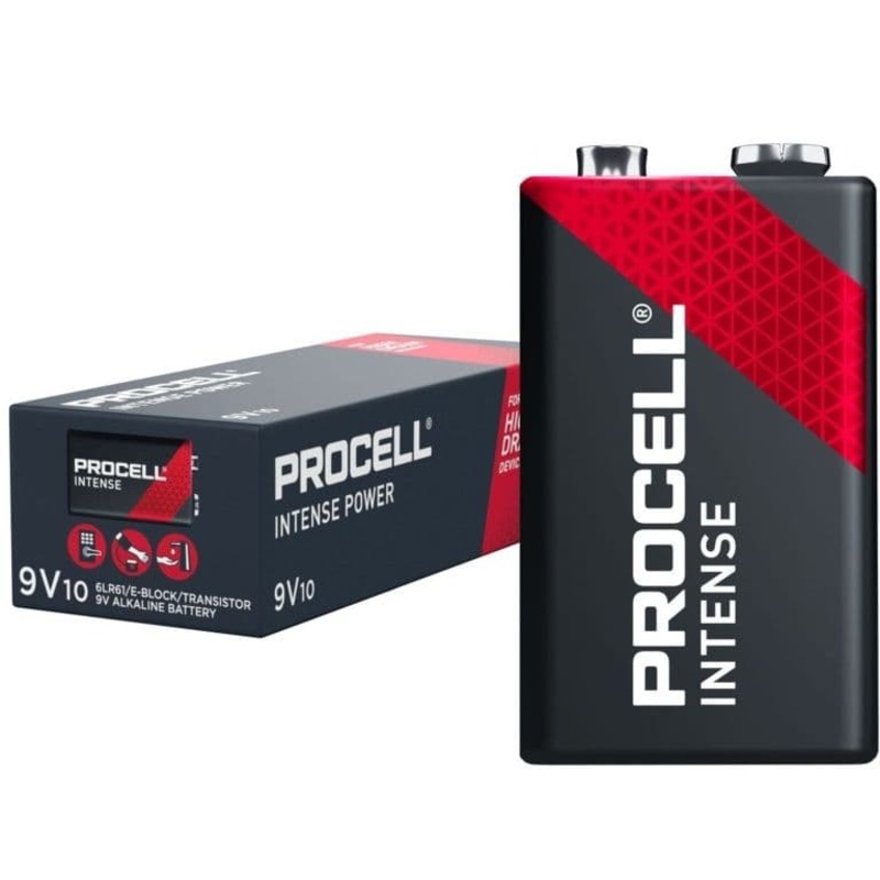 Procell Intense Alkaline Battery 6LR61 9v – Pack 10