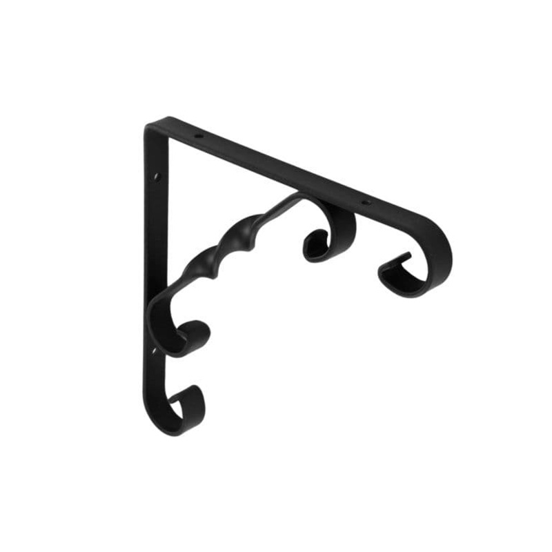 Securit Ornamental Scroll Bracket – Black 150x150mm