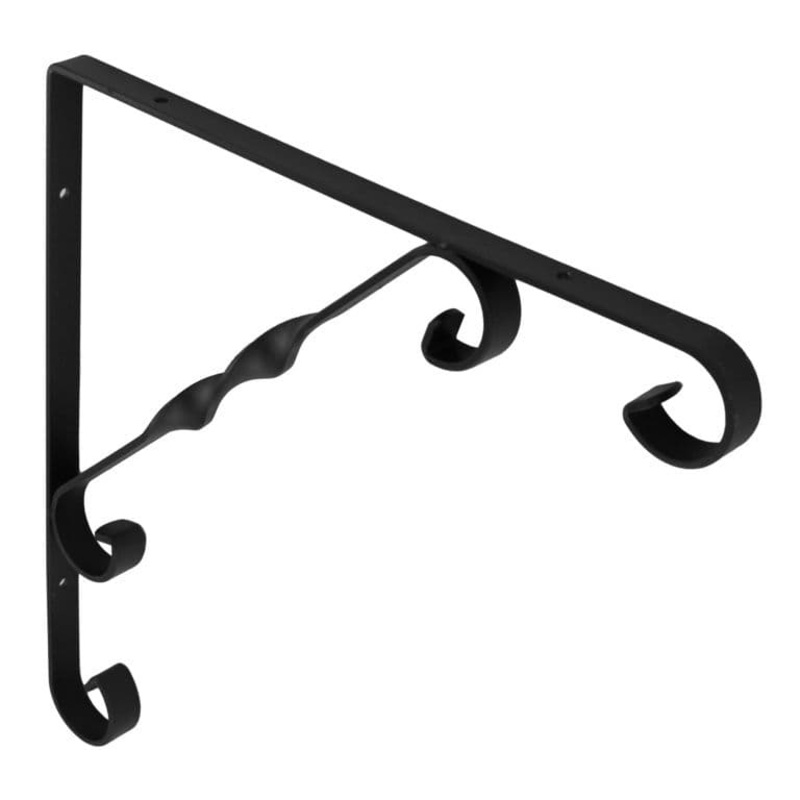 Securit Ornamental Scroll Bracket – Black 250x250mm