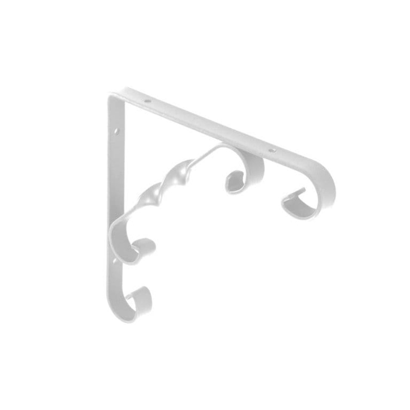 Securit Ornamental Scroll Bracket – White 150x150mm