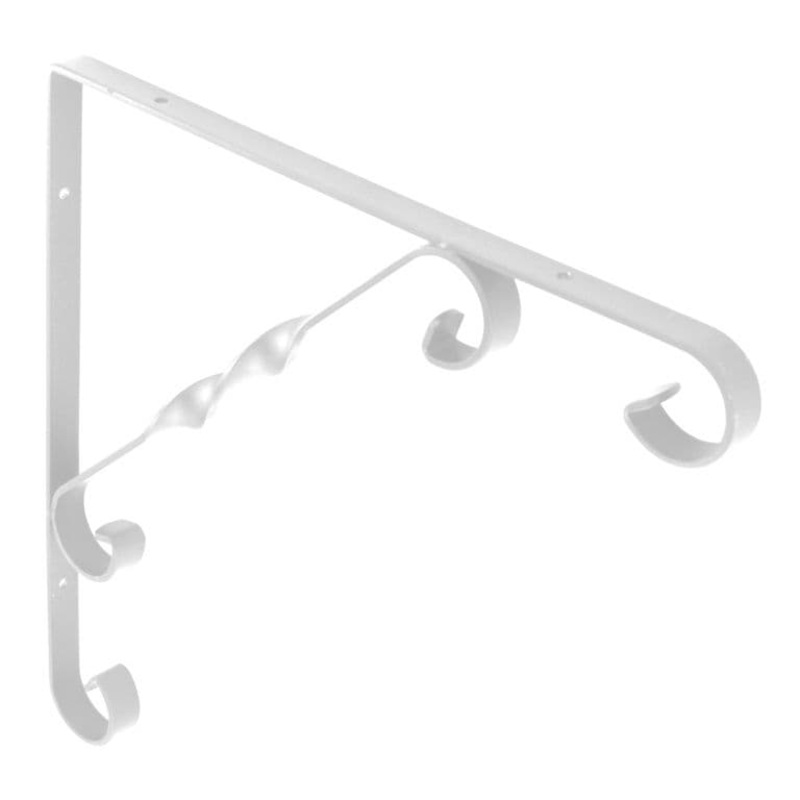 Securit White Ornamental Scroll Bracket – 250 x 250mm