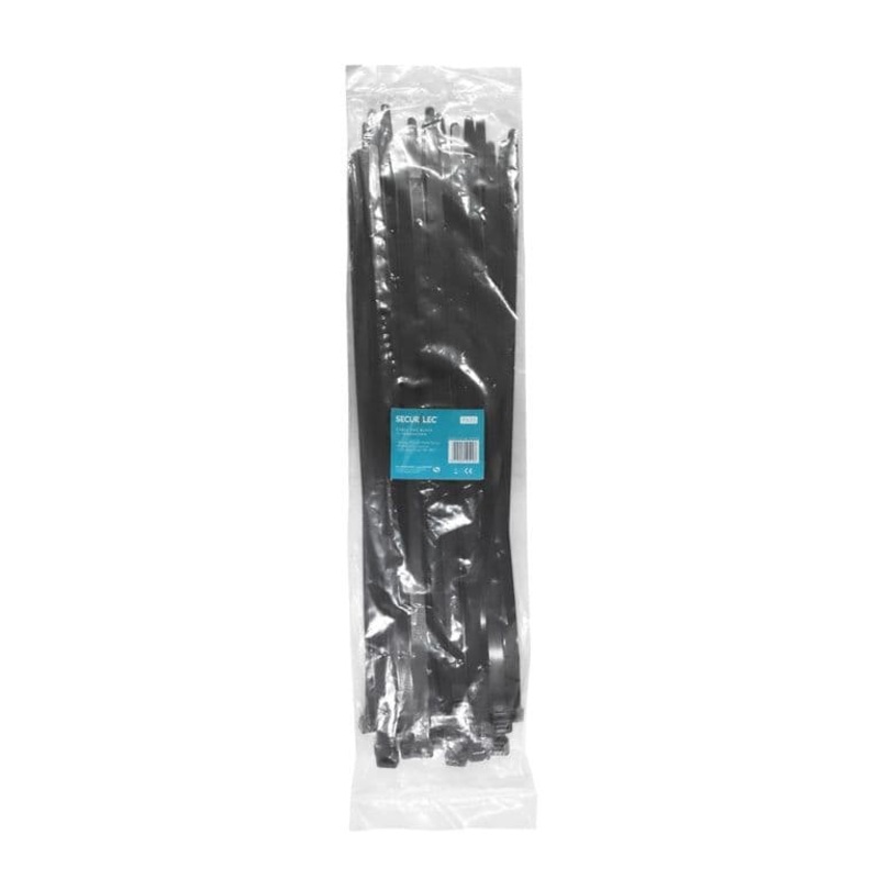Securlec Black Cable Ties – 12.7mm x 540mm Pack 25