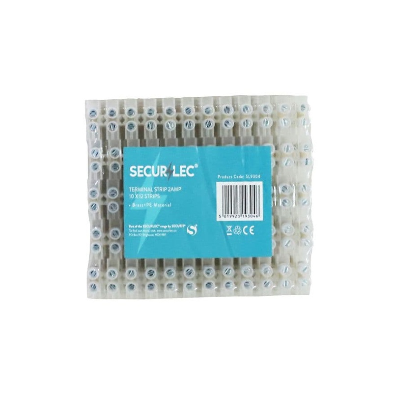 Securlec Terminal Strip 10 x 12 Strips – 2A 4mm